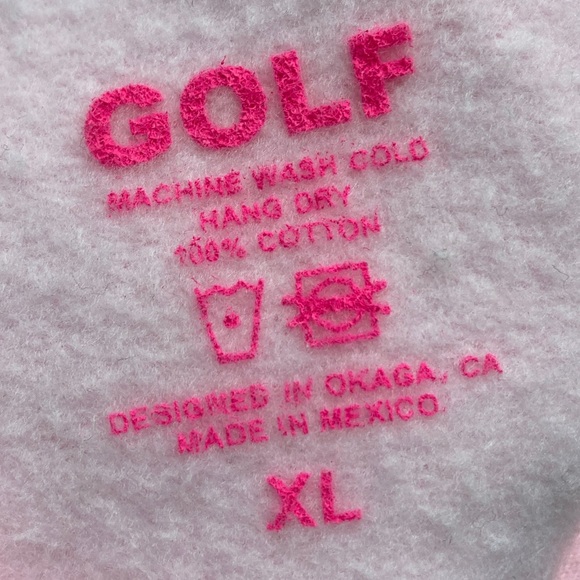 GOLF wang Tyler the Creator Mens Hoodie light pink red logo IGOR May 17 RARE XL - Picture 6 of 6